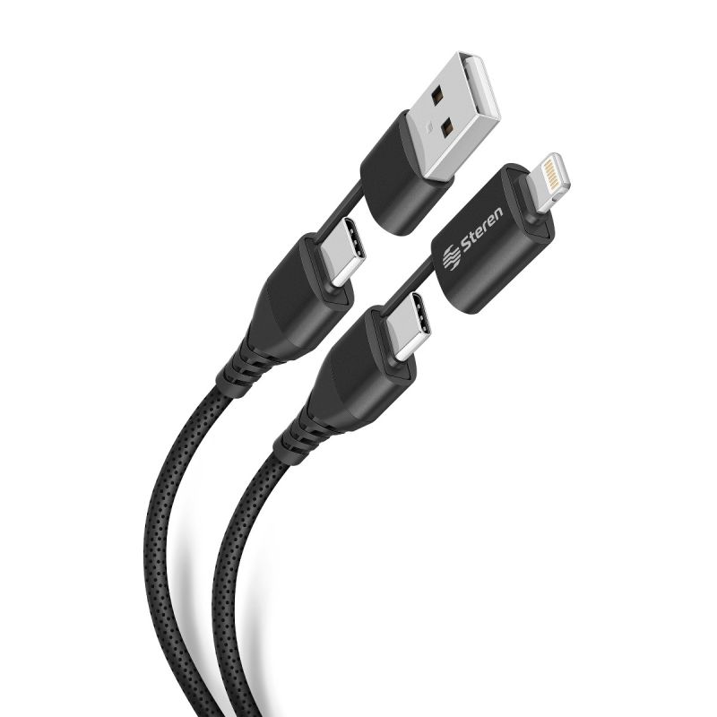 Adaptador de USB C a Lightning con cable de longitud de 1 metro y acabado  color