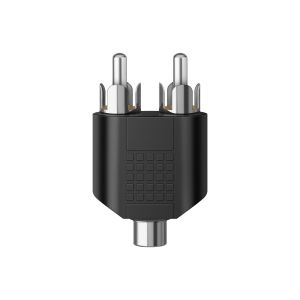 Adaptador de 2 plugs RCA a jack 3,5 mm, estéreo