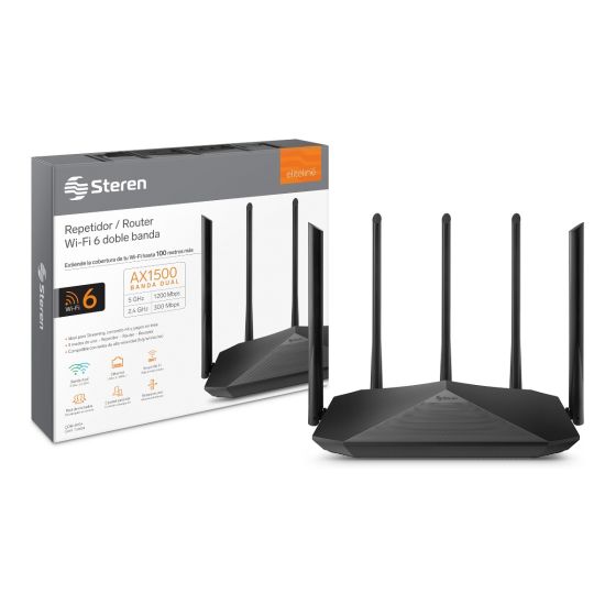 Repetidor Router Wi Fi 6 AX1500 2 4 GHz y 5 GHz hast